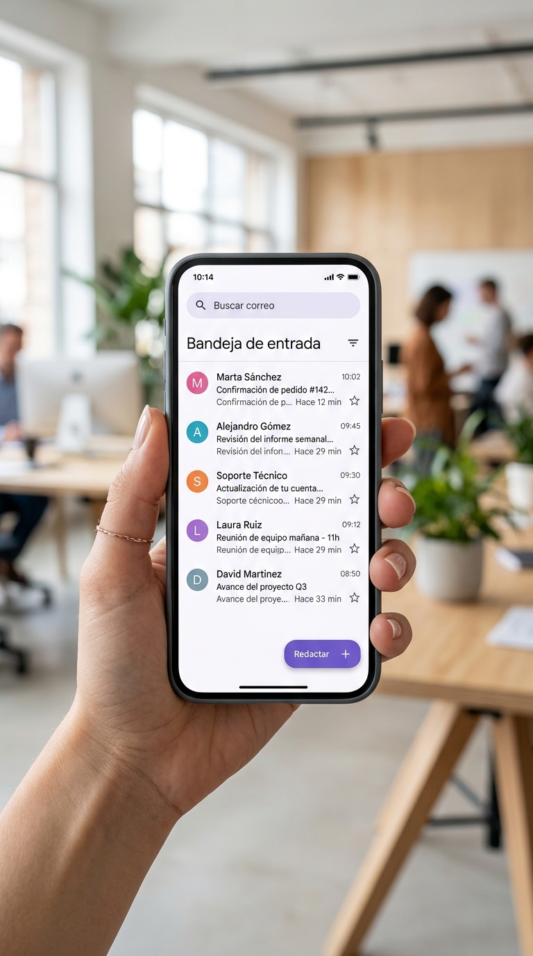 Correo empresarial en el celular